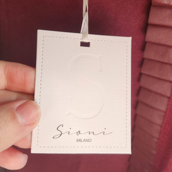 NEW! Sioni Milano Yummy Knit Open Cardigan Cranberry Merlot – NWT Bloomingdales - Picture 11 of 11